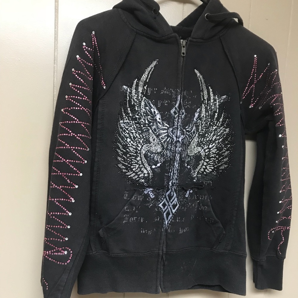 Zip up bling jacket. 😍